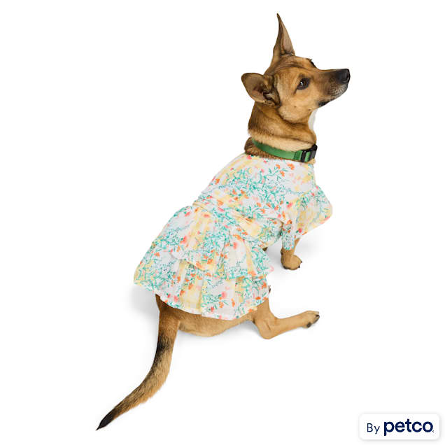 YOULY Floral Easter Pet Dress, XX-Small - Carousel image #1