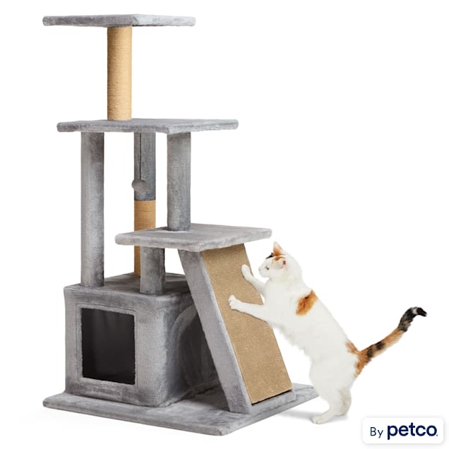 EveryYay Cozy Condo 4-Level Cat Tree with Ramp for Large Cats, 45.1" H - Carousel image #1