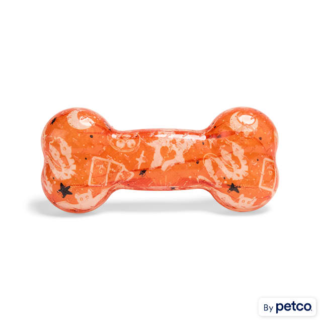 Bootique Tarot Print Rubber Bone Dog Chew Toy, Small - Carousel image #1