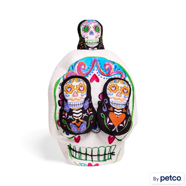 Bootique Dia de los Muertos Burrow Plush Toy Set, 4 Pieces - Carousel image #1