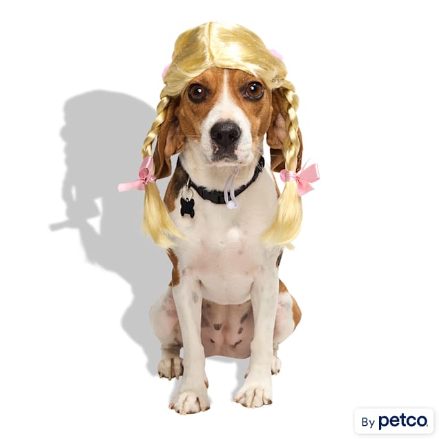 Bootique Braided Wig Pet Costume Headpiece, Small/Medium - Carousel image #1