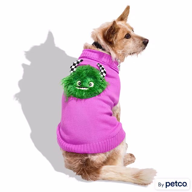 Bootique Monster Horns Turtleneck Pet Sweater, Small - Carousel image #1