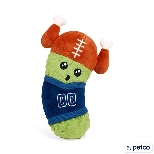 YOULY Football Player Pickle Plush Dog Toy, Medium - Carousel image #1