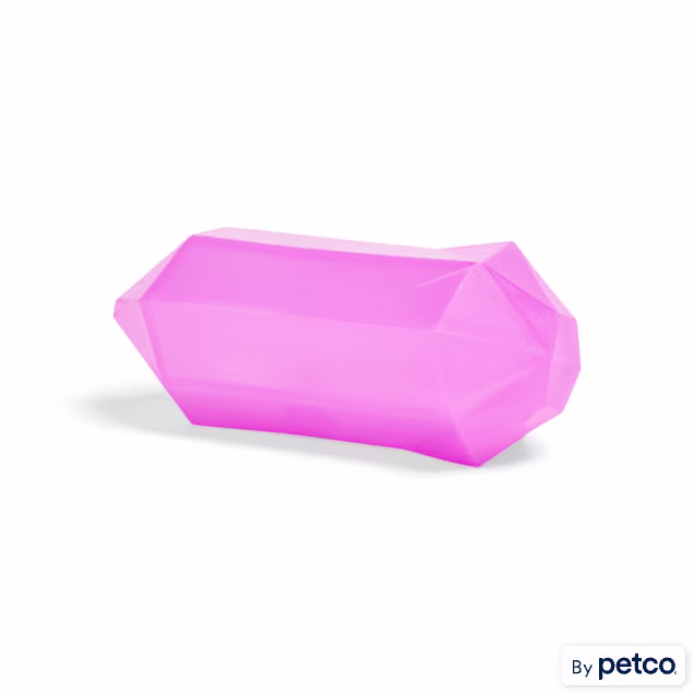 Bootique Geode Rubber Dog Chew Toy, Small, Pink - Carousel image #1