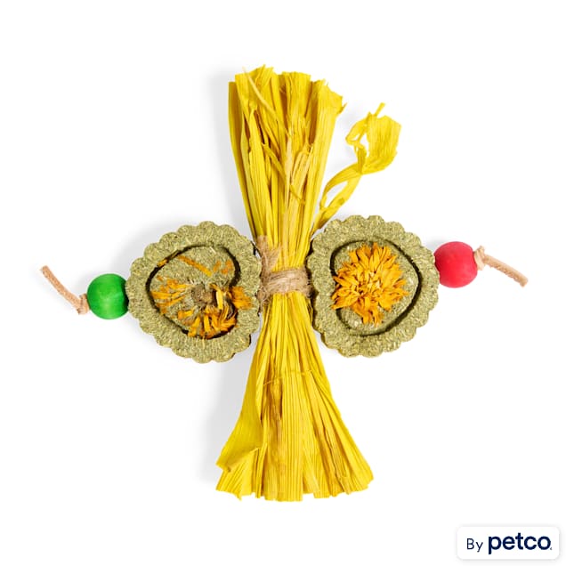 EveryYay Butterfly Hearts Small Animal Hay Chew Toy - Carousel image #1