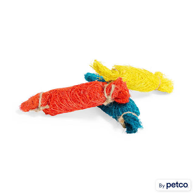 EveryYay Candy-Shaped Small Animal Loofah Chew Toys, Set of 3 - Carousel image #1