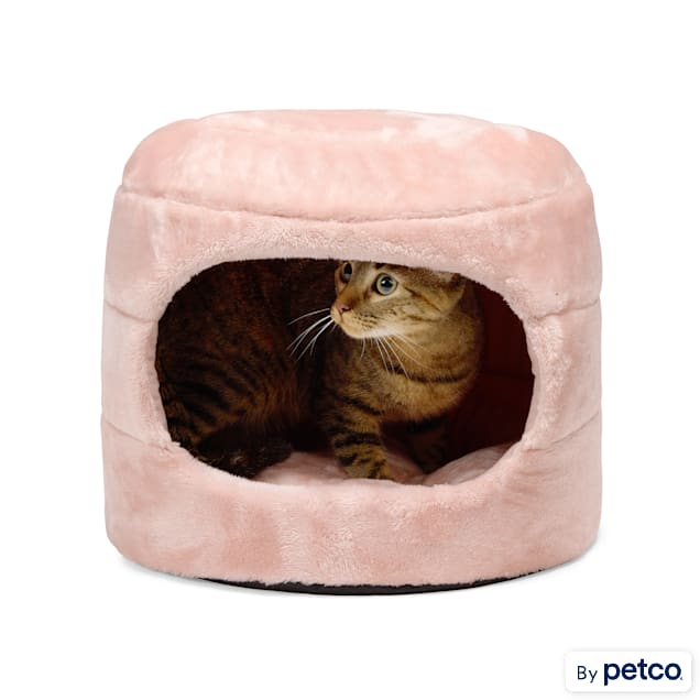 EveryYay Honeycomb 2-in-1 Convertible Cat Bed, 15.75" L X 15.75" W X 13.5" H, Small - Carousel image #1
