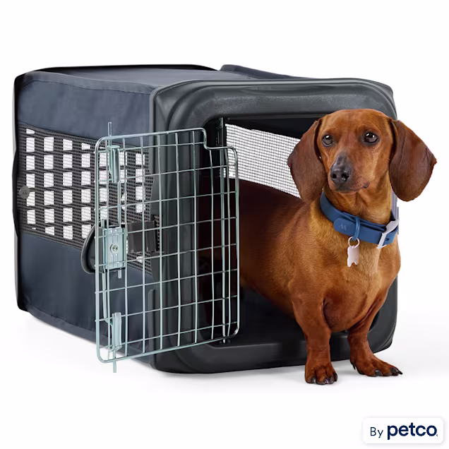 EveryYay Pop-Up Travel Pet Kennel, 14.25" H, Small, Grey - Carousel image #1