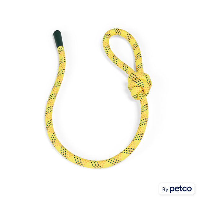 YOULY Yellow Build & Play Rope Base Dog Toy, Large | Petco