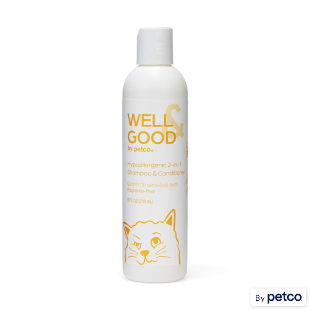 Well & Good Hypoallergenic 2-in-1 Shampoo & Conditioner for Cats, 8 fl. oz. - Carousel image #1