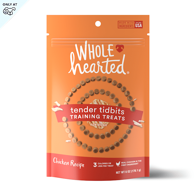 WholeHearted Grain-Free Tender Tidbits Chicken Recipe Dog Training Treats, 6 oz. - Carousel image #1