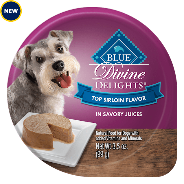 Blue Buffalo Blue Divine Delights Top Sirloin Flavor in Savory Juices Wet Dog Food, 3.5 oz., Case of 12 - Carousel image #1