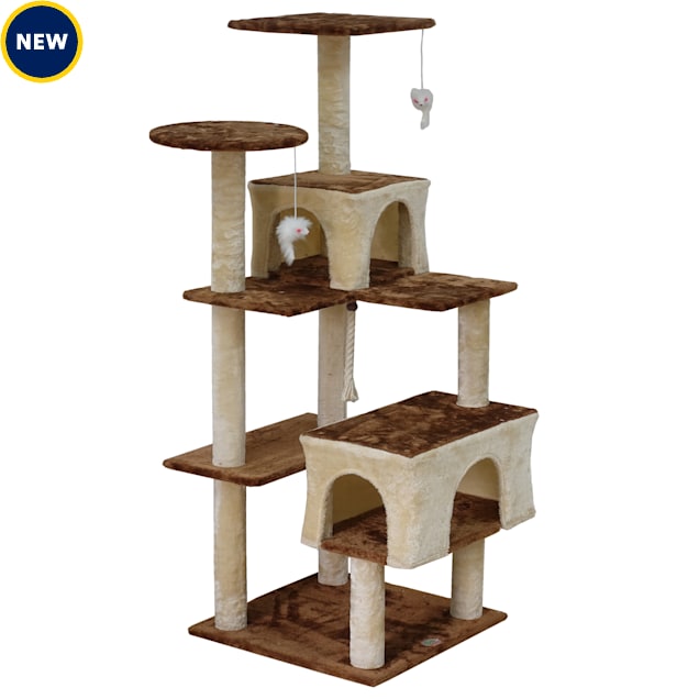 Go Pet Club 61 Beige Brown Cat Tree Kitten House