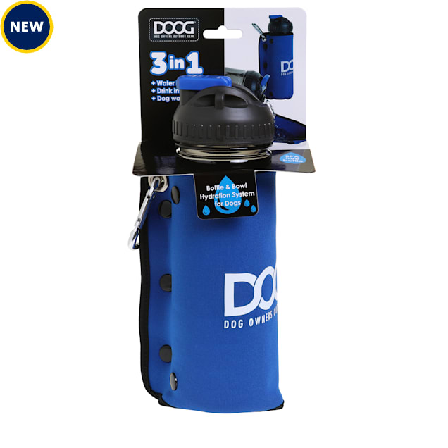 DOOG 3in1 Combo Blue Water Bottle & Dog Bowl - Carousel image #1