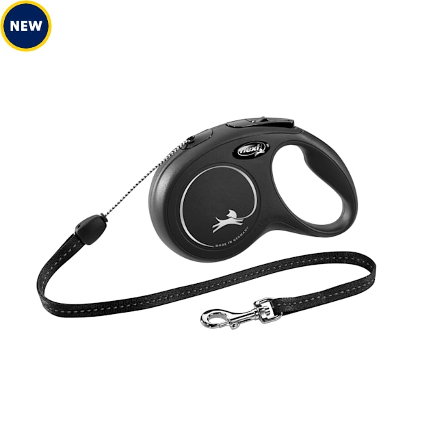 Flexi Classic Cord Retractable Dog Leash, Small, Black, 26' - Carousel image #1