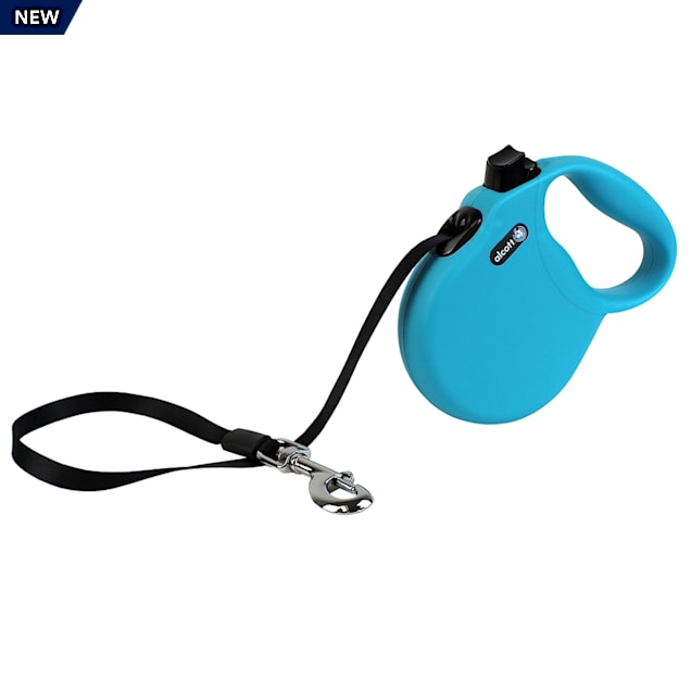 alcott Blue Wanderer Retractable Dog Leash for Dogs Up To 110 lbs., 16