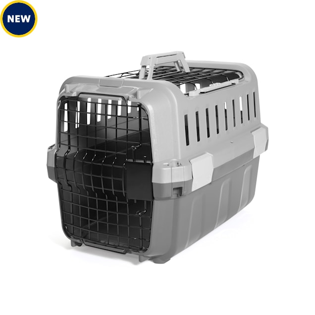 EveryYay Going Places Silver & Grey 2Door Pet Kennel, XXSmall, 19.3" L X 12.6" W X 13.1" H Petco