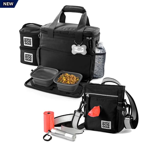 Mobile Dog Gear Bundle Black Day/Night Walking and Week Away Bag, Small