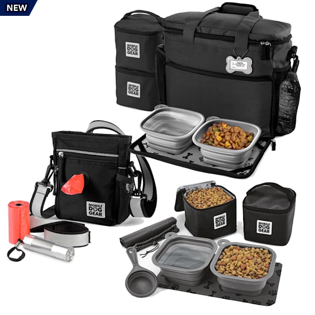 Mobile Dog Gear Black Bundle Day/Night Walking and Week Away Bag, Dine