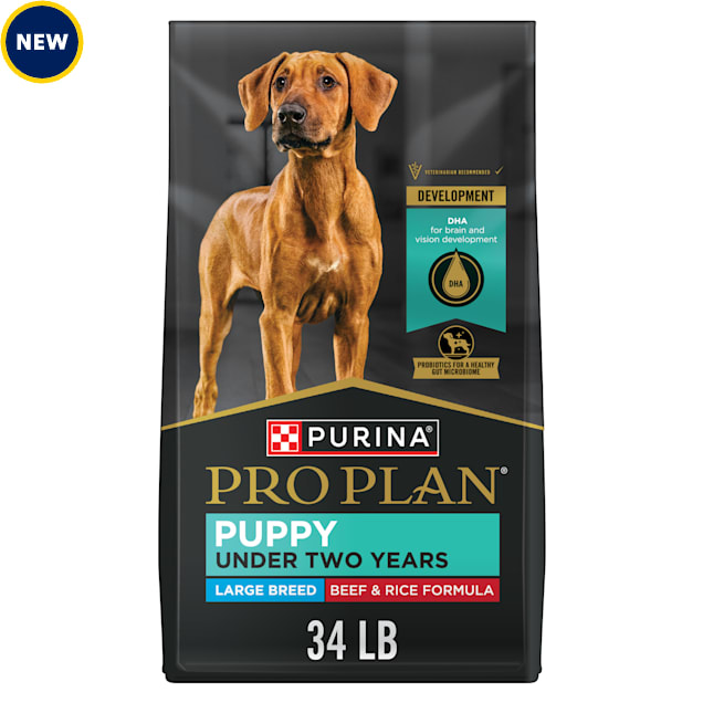 Purina Pro Plan Development Beef Rice Formula with Probiotics High Protein Large Breed Dry Puppy Food 34 lb