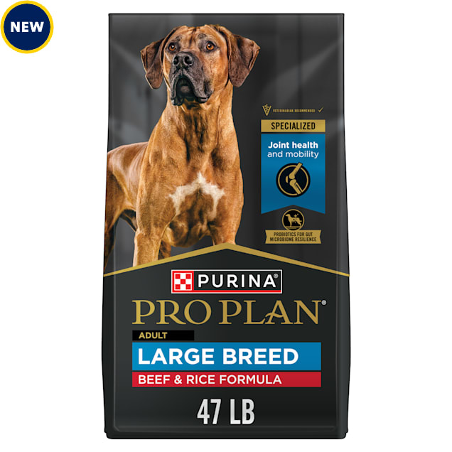 Purina Pro Plan Specialized Beef and Rice Formula Large Breed Dry High Protein Food With Probiotics for Dogs 47 lbs. Petco
