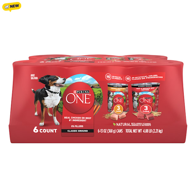 thumbnail image 2 of Purina ONE Smartblend Wet Dog Food - Chicken & Brown Rice Entrée 368g Cans (12-Pack) 2 of 9