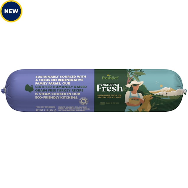 Freshpet Nature's Fresh Certified Humanely Raised Grain Free Turkey Dog