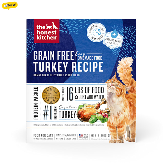 The Honest Kitchen Dehydrated Grain Free Turkey Cat Food 4 Lbs Petco
