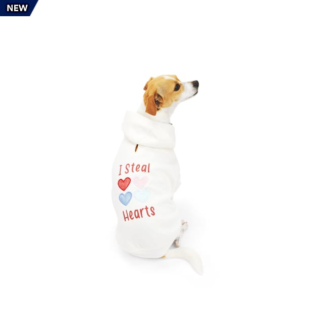 YOULY Steal Hearts Dog Hoodie, XX-Small - Carousel image #1
