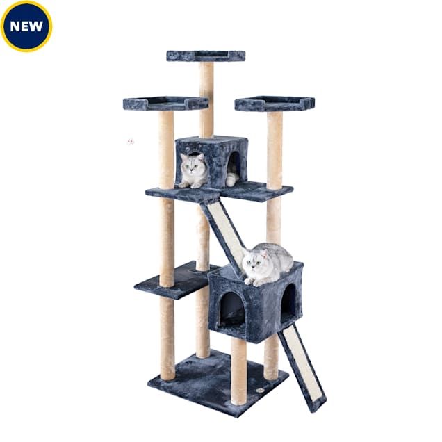 Go Pet Club 71 Cat Tree Sisal Scratching Post Gray