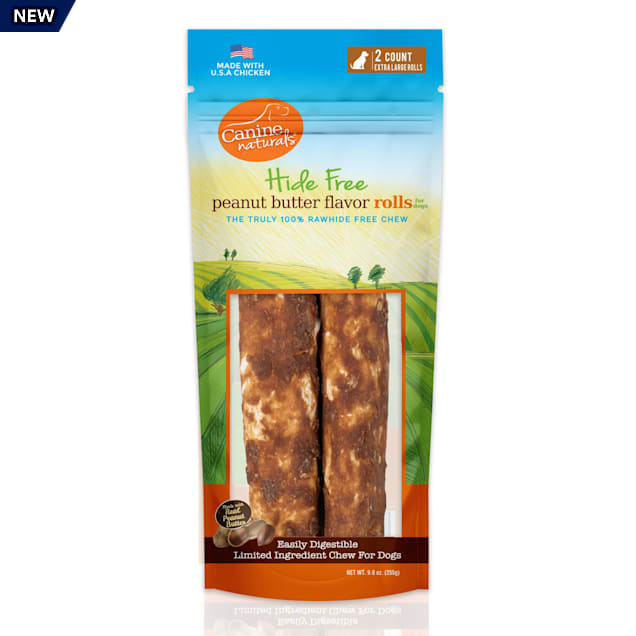 Canine Naturals Rawhide Free Peanut Butter Recipe Extra Large Dog Chews