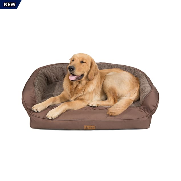 3 Dog Pet Supply Chocolate EZ Wash Fleece Bolster Dog Bed, 33" L X 24" W X 9" H - Carousel image #1