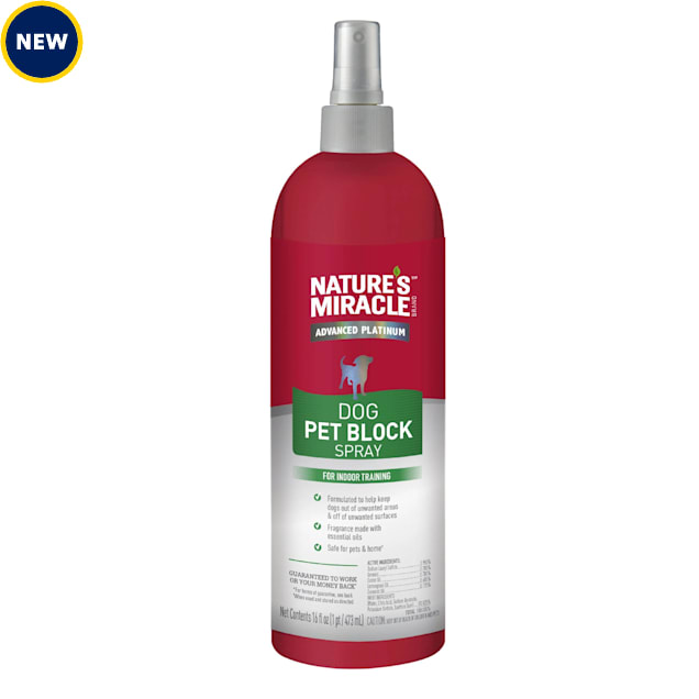 Nature's Miracle Advanced Platinum Dog Pet Block Repellent Spray, 16 fl
