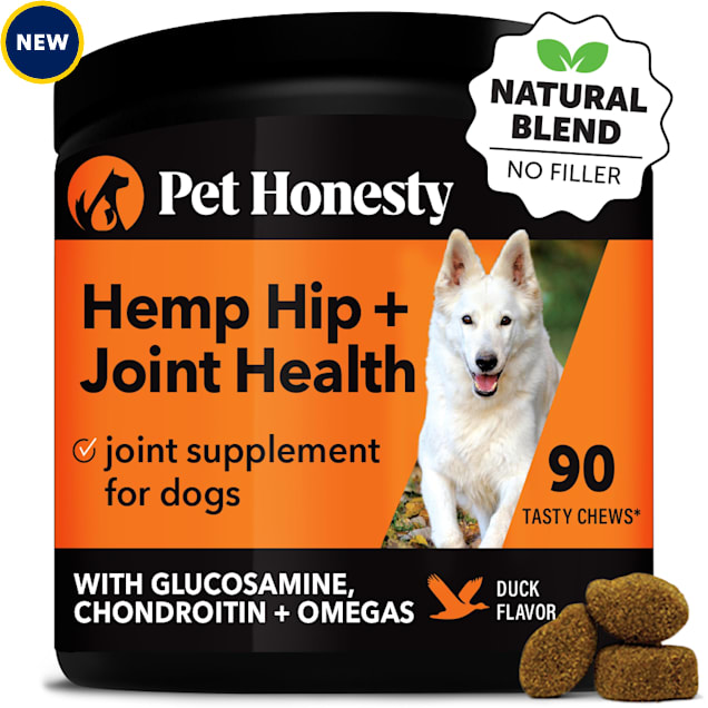 Pet Honesty Hemp Hip + Joint Health Soft Duck Chews for Dogs, Count of