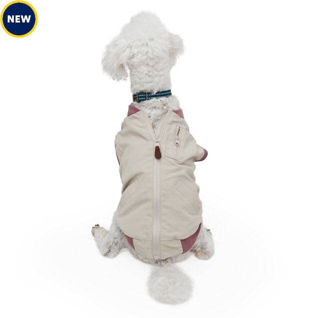 Reddy Grey Lightweight Bomber Dog Jacket, XSmall Petco