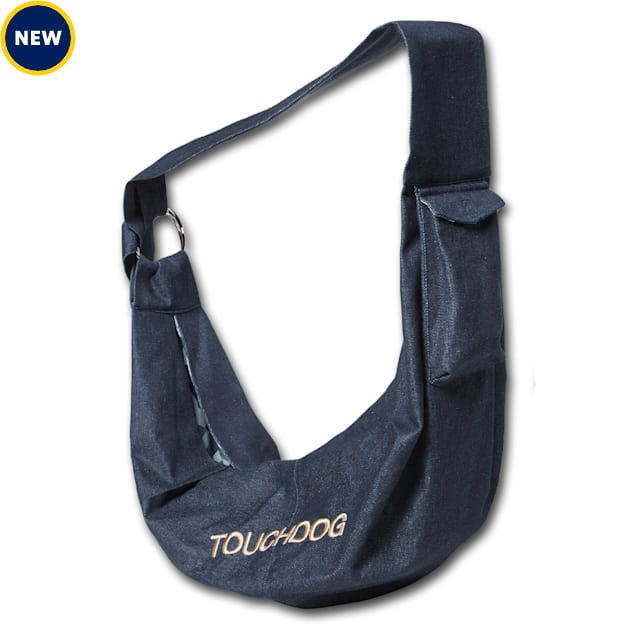 Touchdog Navy 'PawEase' OverTheShoulder Travel Sling Pet Carrier, 29