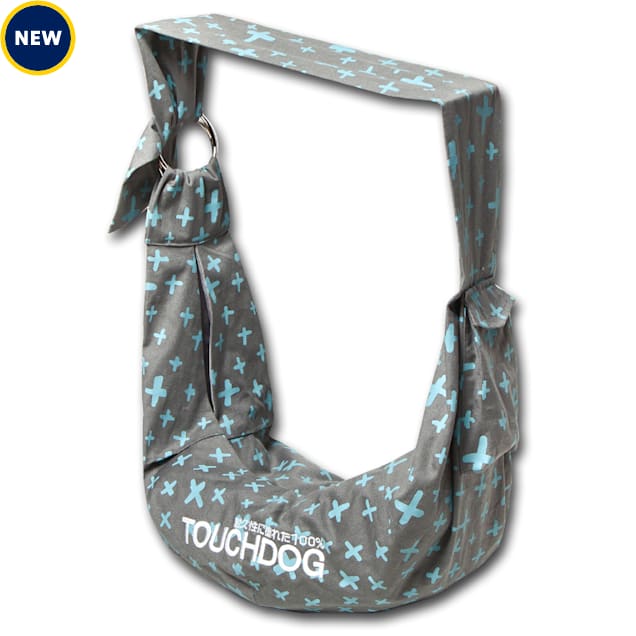 Touchdog Grey 'PawEase' OverTheShoulder Travel Sling Pet Carrier, 29