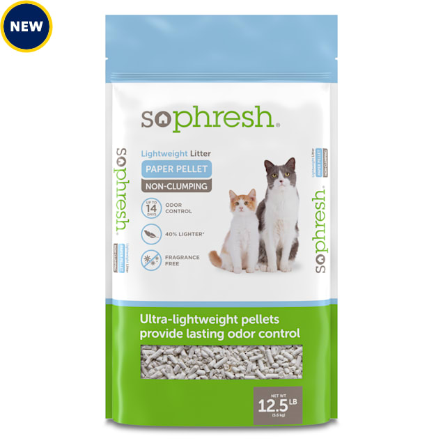 So Phresh Lightweight Paper Pellet NonClumping Cat Litter, 12.5 lbs