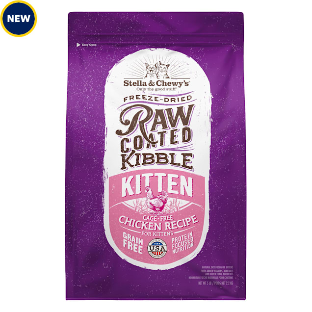 Stella & Chewy's Raw Coated Kibble Grain Free Protein Rich Meals CageFree Chicken for Kittens