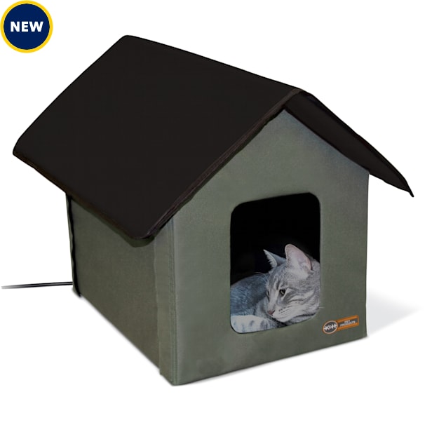 Indoor heated cat house online