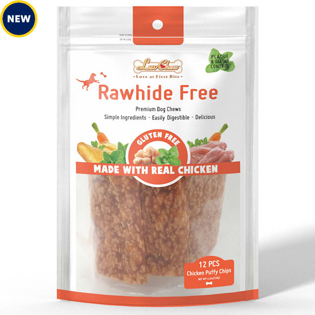 LuvChew Rawhide Alternative Puffed Chicken Chips Premium Dog Chew