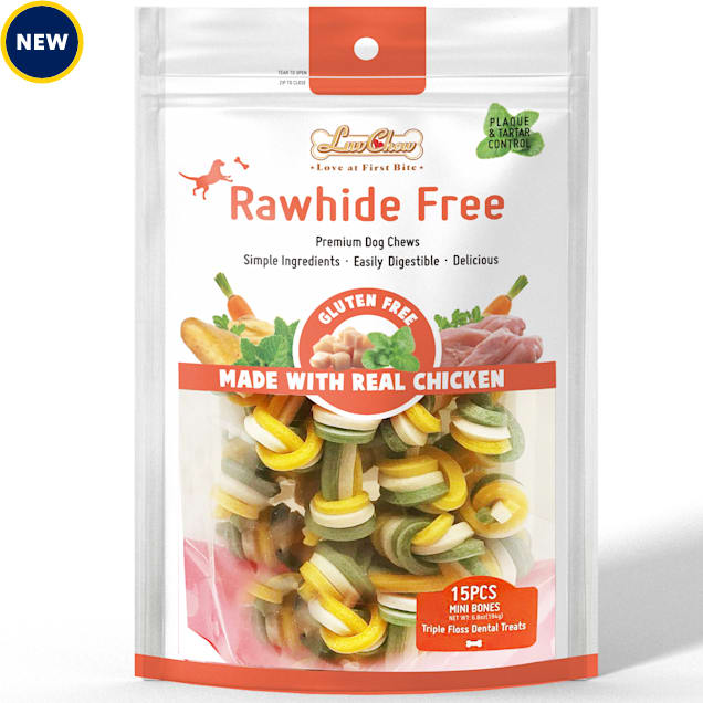 LuvChew Rawhide Free Premium Triple Dental Floss Dog Treats, 6.8 oz