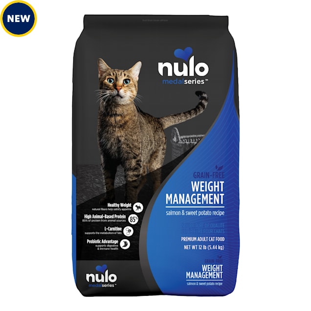 Nulo MedalSeries Grain-Free Salmon & Sweet Potato Adult Weight Management Dry Cat Food, 12 lbs. - Carousel image #1