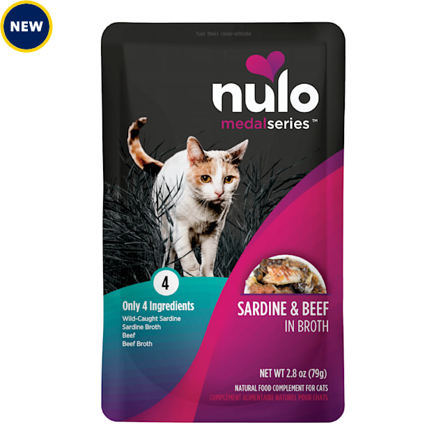 Nulo MedalSeries GrainFree Sardine & Beef in Broth Wet Cat Food, 2.8