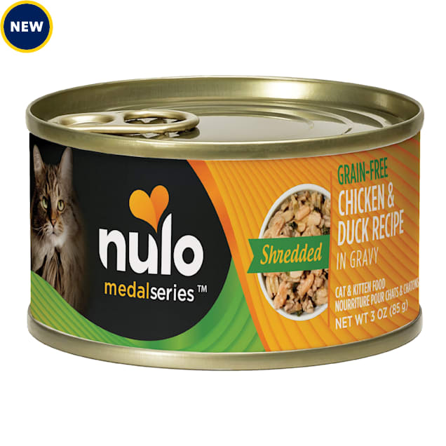 Nulo MedalSeries Grain-Free Shredded Chicken & Duck Wet Cat Food, 3 oz., Case of 24 - Carousel image #1