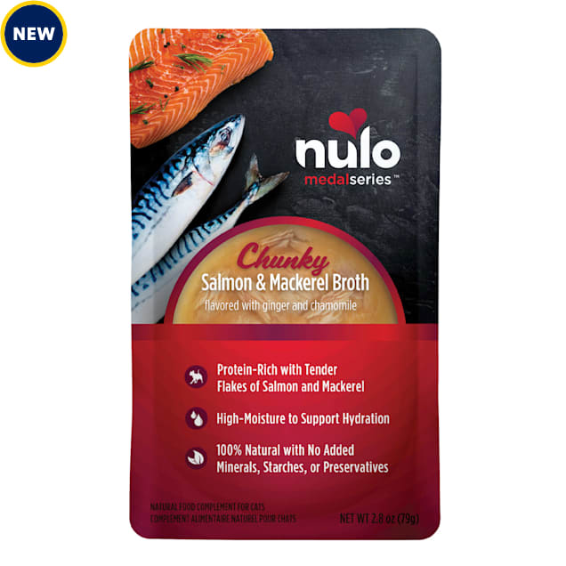 Nulo MedalSeries Chunky Salmon Mackerel Broth Wet Cat Food 2 8 oz