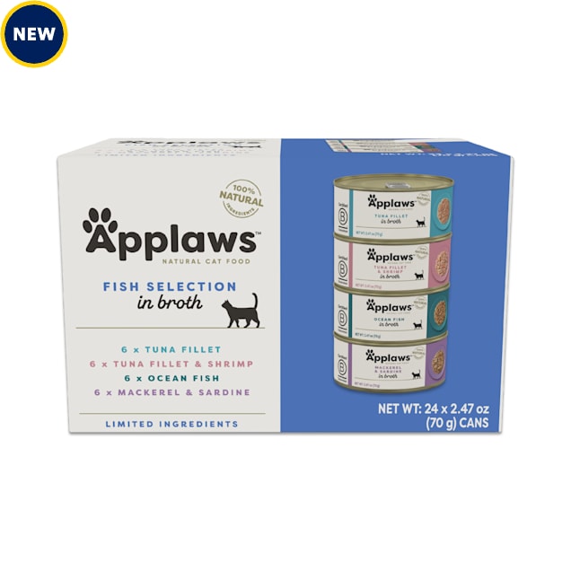 Applaws Limited Ingredient Fish Variety Pack in Broth Canned Cat Food