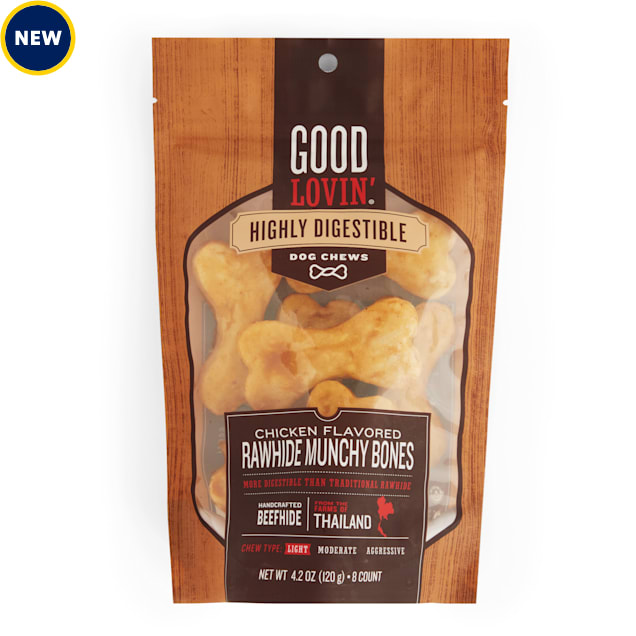 Good Lovin' ChickenFlavored Rawhide Bones Dog Treats, 4.2 oz., 8 count