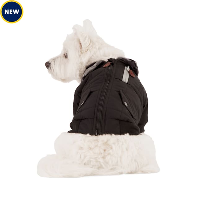Reddy Bomber Jacket for Dogs, XSmall, Black Petco