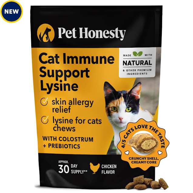 Pet Honesty Immune Support Lysine Dual Texture Supplements for Cats, 3.